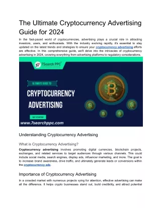 the ultimate cryptocurrency advertising guide