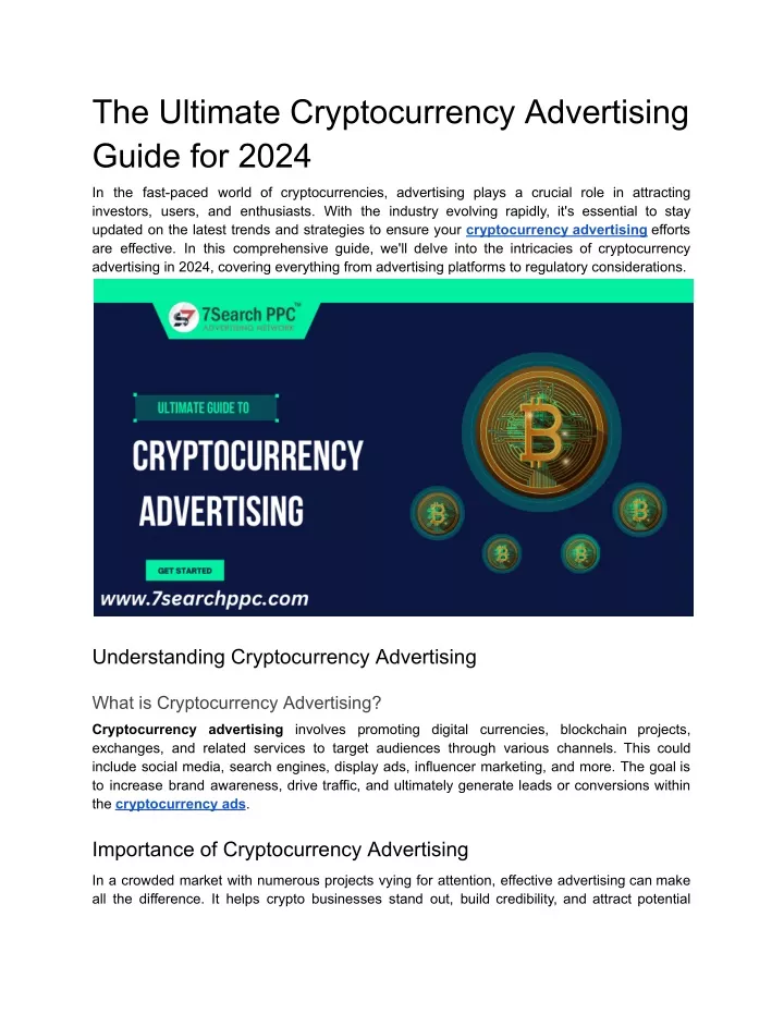 the ultimate cryptocurrency advertising guide