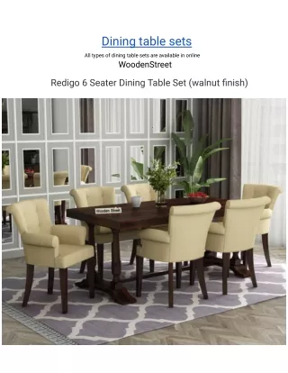 Buy premium dining table sets by wooden street
