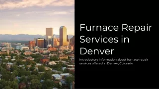 Furnace Repair Services in Denver