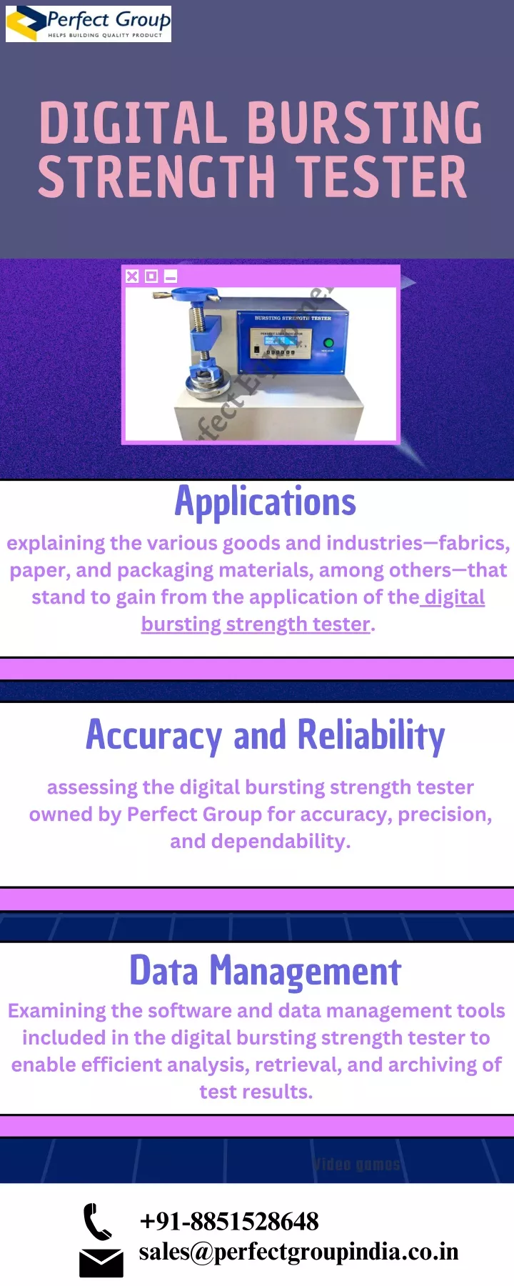 digital bursting strength tester