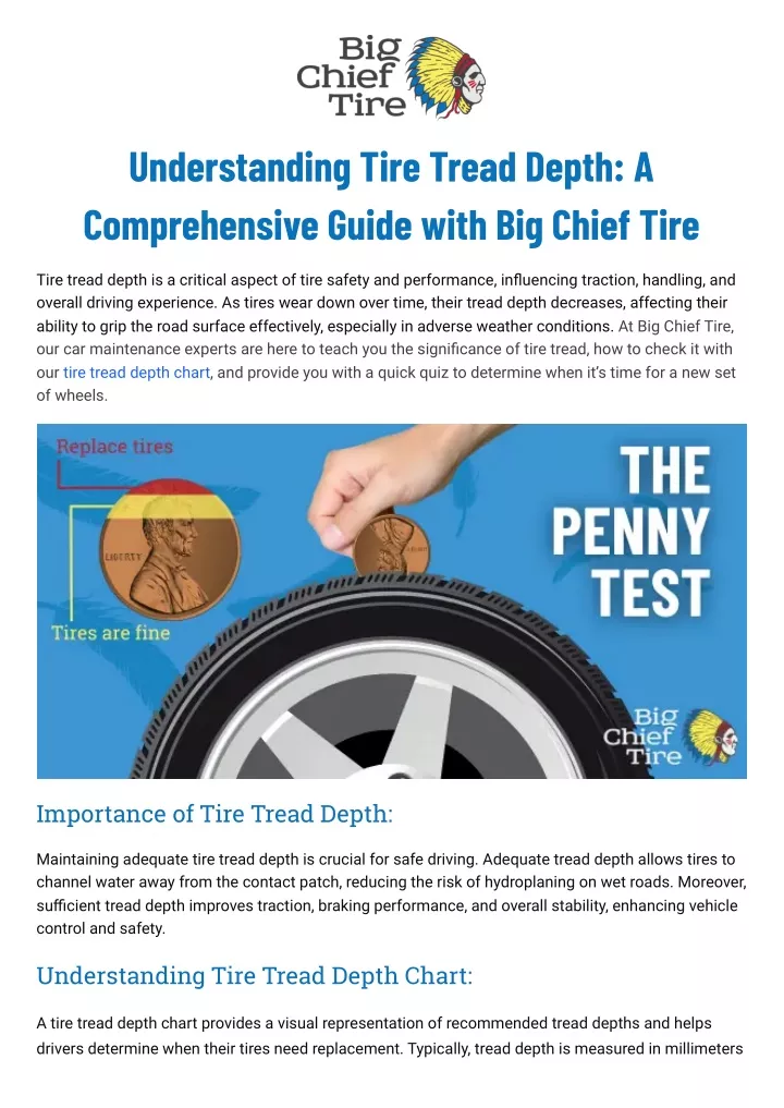 understanding tire tread depth a comprehensive