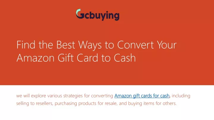 find the best ways to convert your amazon gift card to cash