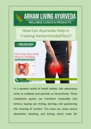 How Can Ayurveda Help in Treating Hemorrhoids(Piles)