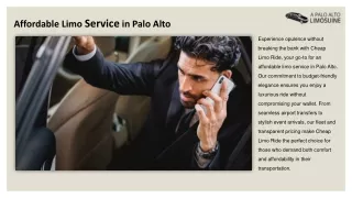 Limo Service in Palo Alto