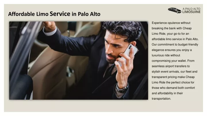 affordable limo service in palo alto