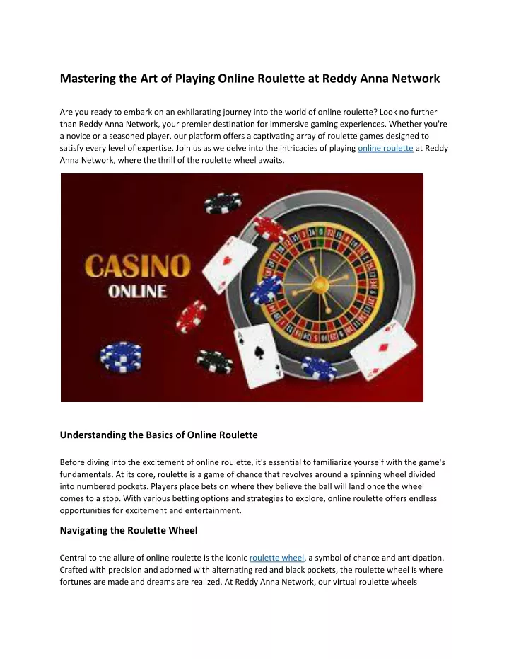 mastering the art of playing online roulette