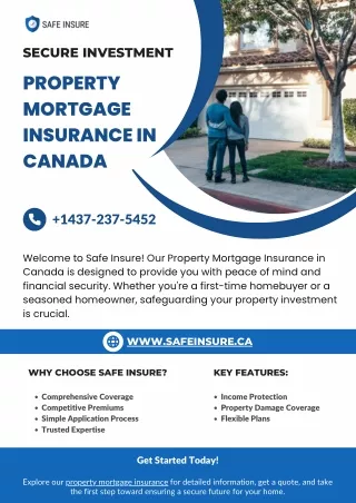 Secure Investment with Property Mortgage Insurance in Canada