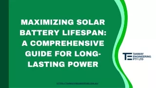 Maximizing Solar Battery Lifespan A Comprehensive Guide for Long-Lasting Power