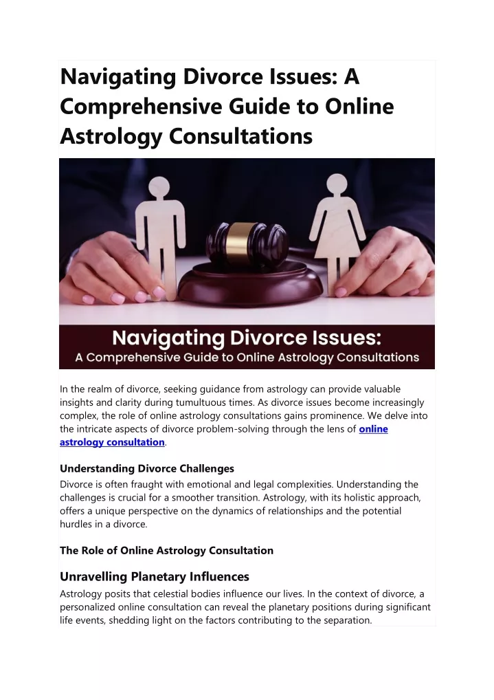 navigating divorce issues a comprehensive guide
