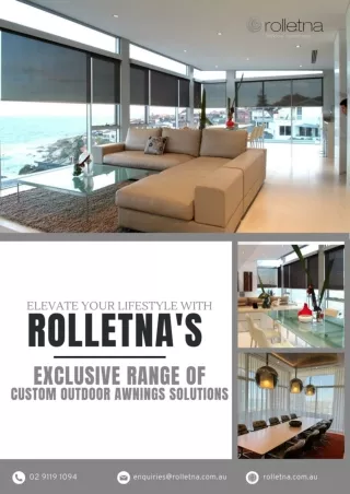 Elevate Your Lifestyle with Rolletna's Exclusive Range of Custom Outdoor Awnings