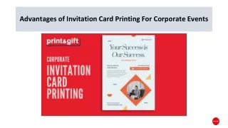 Advantages of Invitation Card Printing For Corporate Events