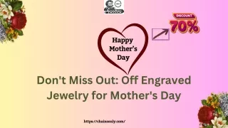 70% off Engraved Jewelry Mother's Day special