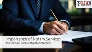 Importance of notary services