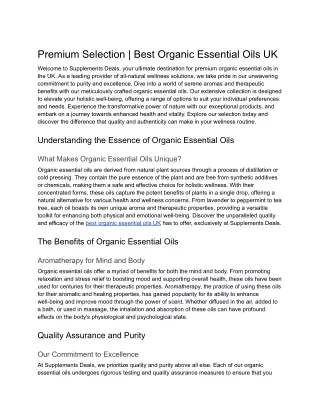 Premium Selection _ Best Organic Essential Oils UK