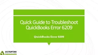 quick guide to troubleshoot quickbooks error 6209