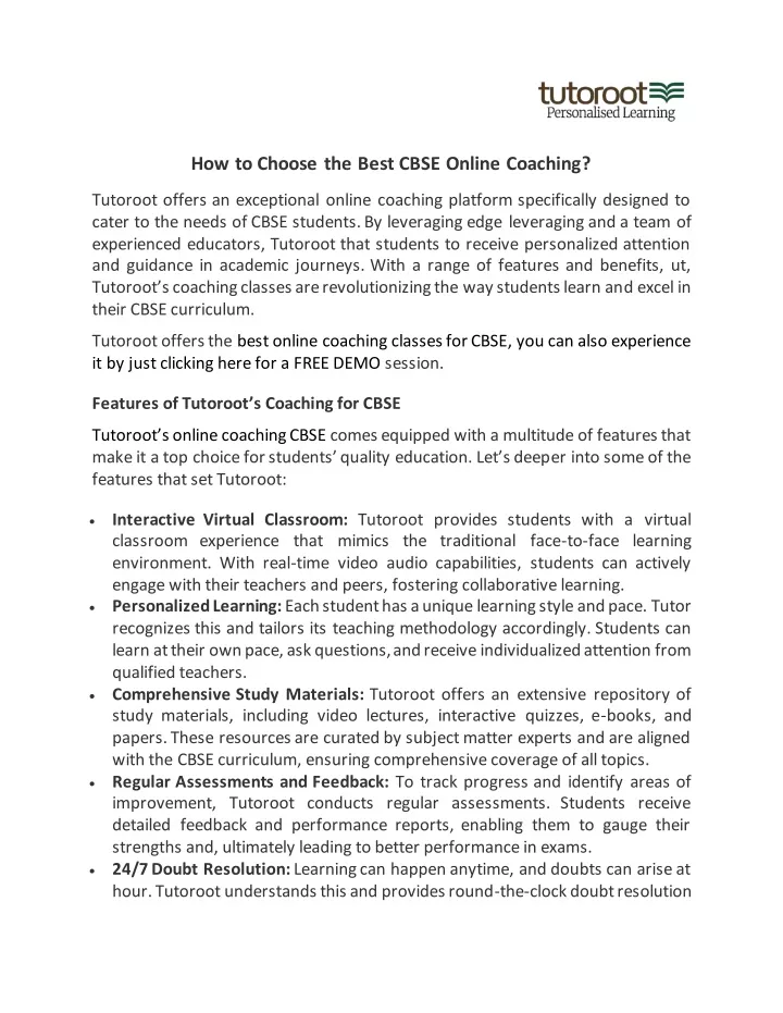 how to choose the best cbse online coaching