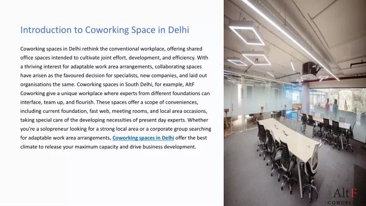 introduction to coworking space in delhi