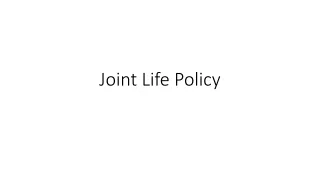 Joint Life Policy