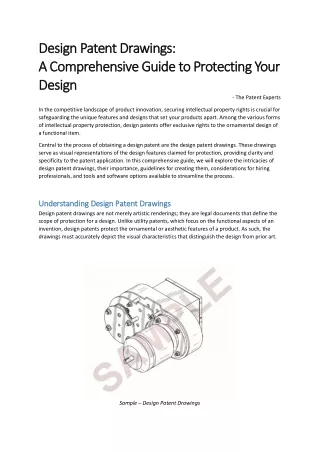 Design Patent Drawings: A Guide to Protecting Your Design | The Patent Experts