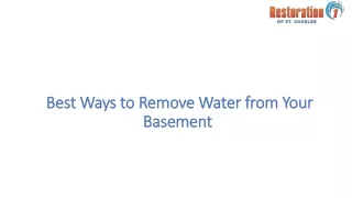 best ways to remove water from your basement