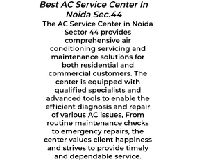 Best AC Service Center In Noida Sec.44