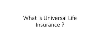 what is universal life insurance