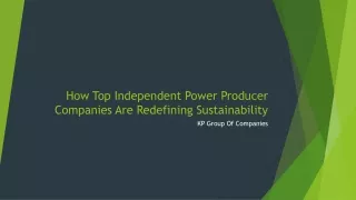 How Top Independent Power Producer Companies Are Redefining