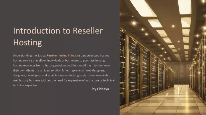 introduction to reseller hosting