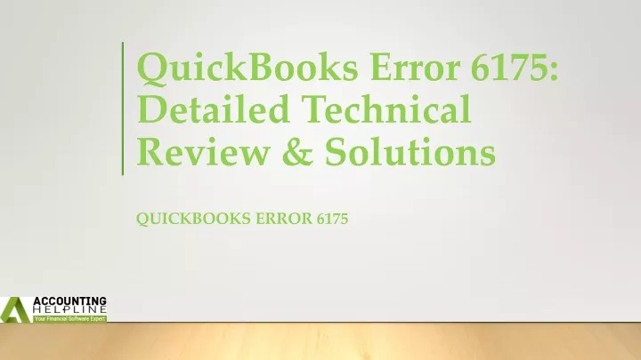quickbooks error 6175 detailed technical review solutions