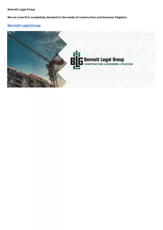 Bennett Legal Group