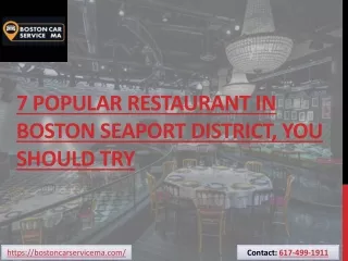 7 Popular Restaurant in Boston Seaport District, You Should Try