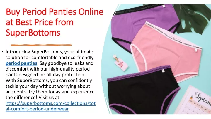 buy period panties online at best price from superbottoms