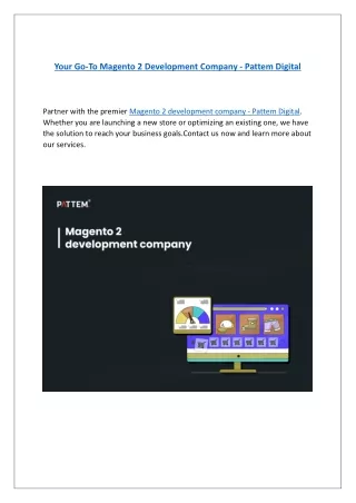 your go to magento 2 development company pattem