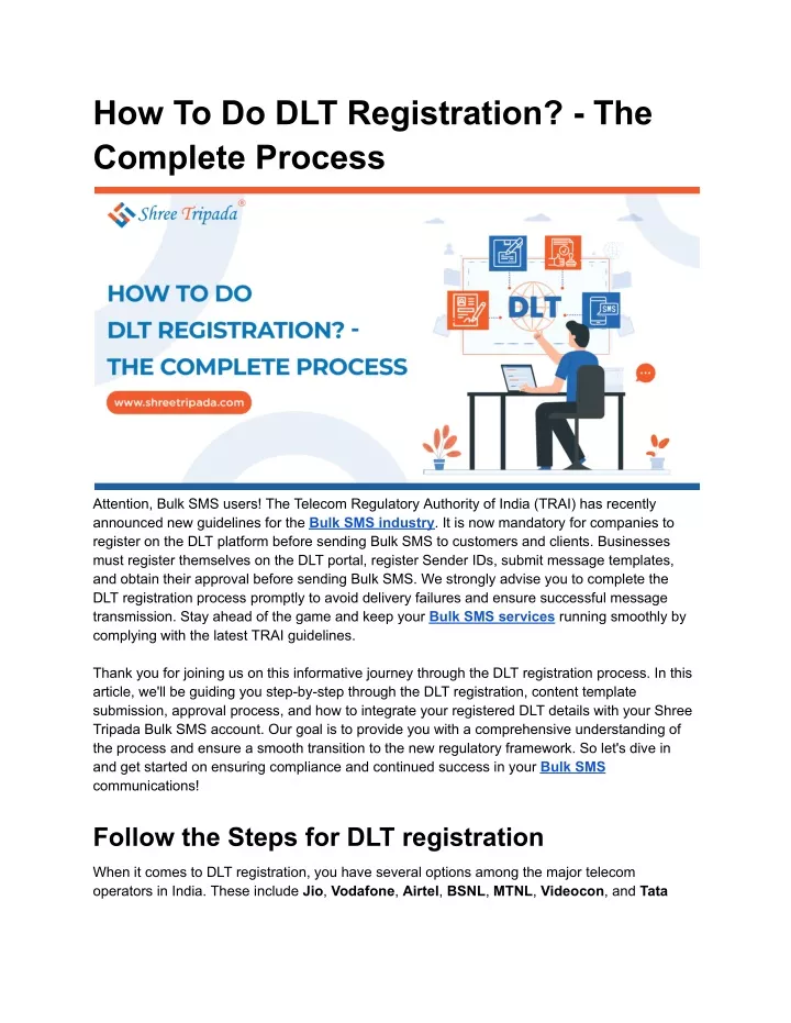 how to do dlt registration the complete process