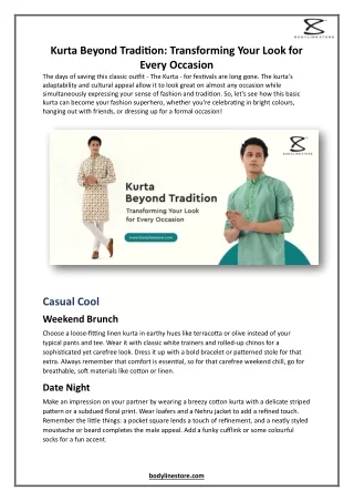 kurta beyond tradition transforming your look