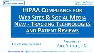 HIPAA Compliance: Addressing Web-based Tracking, Social Media & Patient Reviews