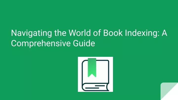 navigating the world of book indexing