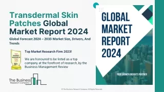 transdermal skin patches global market report 2024