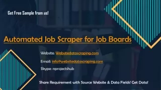 Automated Job Scraper for Job Boards