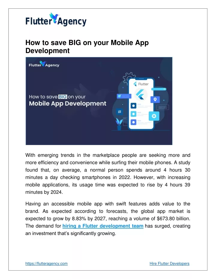 how to save big on your mobile app development