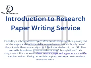 Research Paper Writing Service in New York,USA-PPT