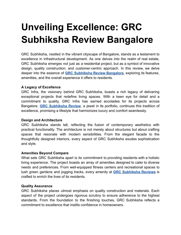 unveiling excellence grc subhiksha review