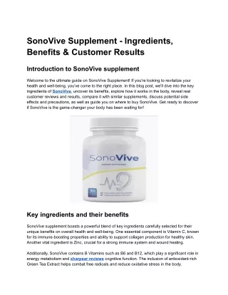 SonoVive-Supplement