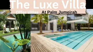 The Luxe Villa At Palm Jumeirah Dubai By Prestige One E-Brochure