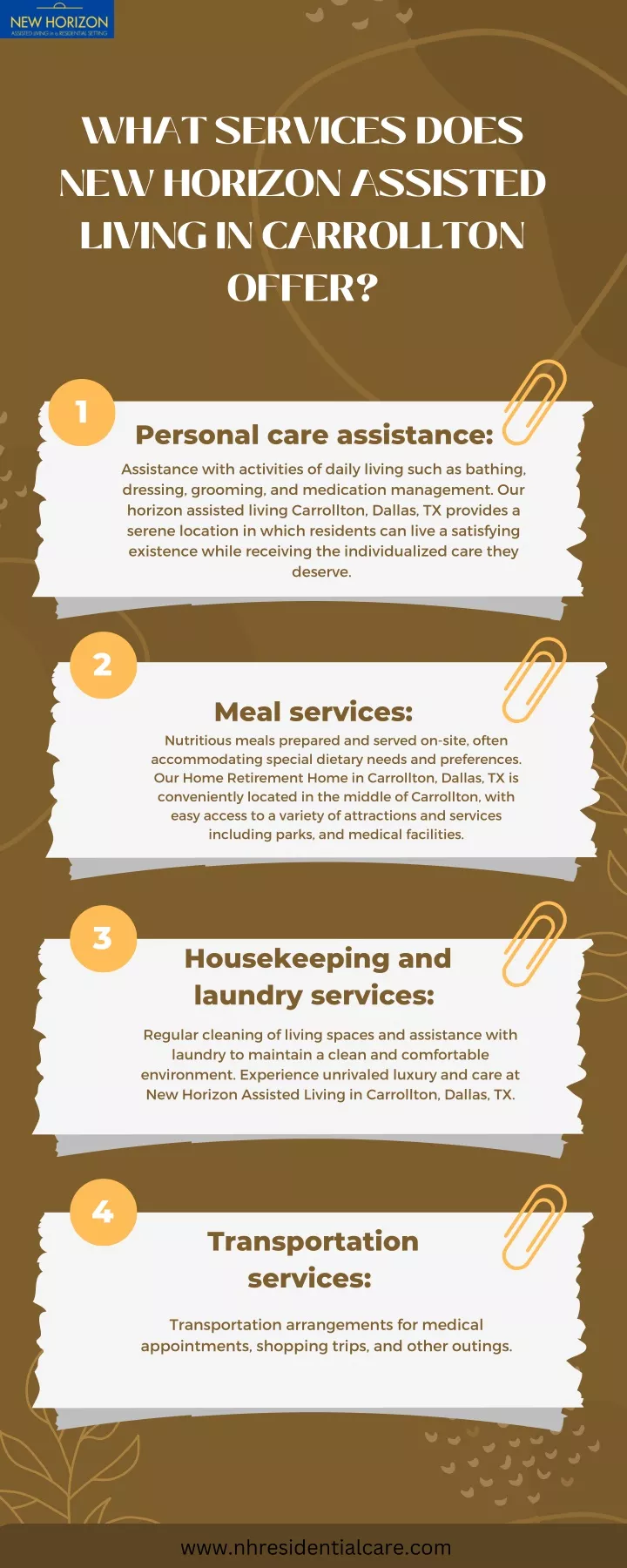 what services does new horizon assisted living