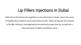 Fillers Injections in Dubai