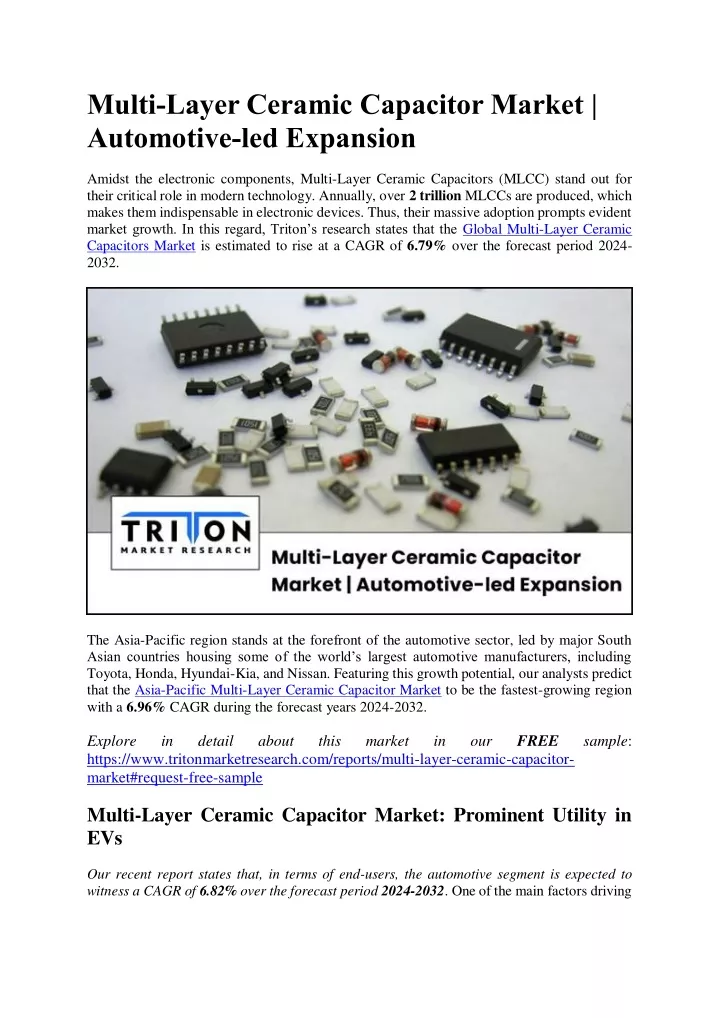 multi layer ceramic capacitor market automotive