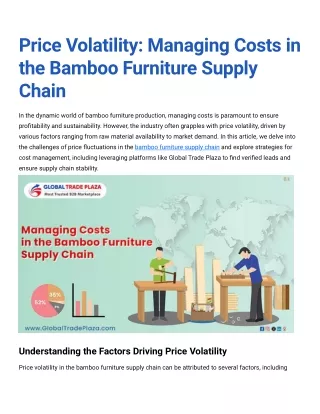Managing Costs in the Bamboo Furniture Supply Chain