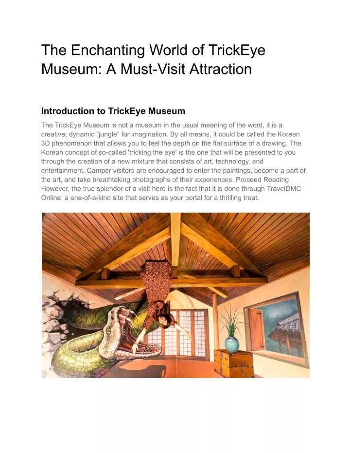 the enchanting world of trickeye museum a must